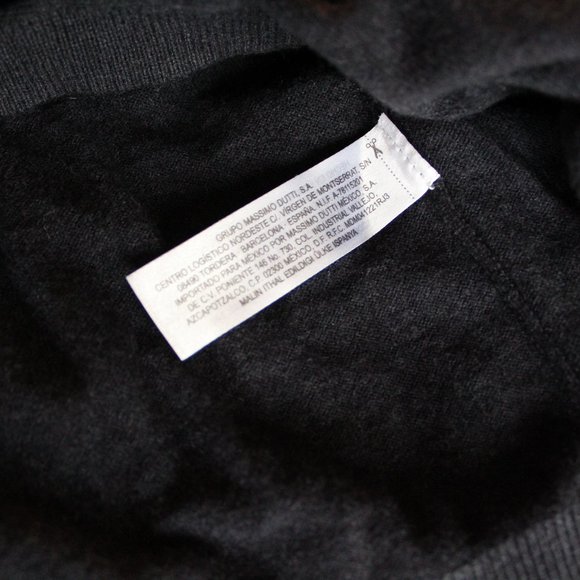 Massimo Dutti Cotton Cashmere Blend Empire Waist Cardigan Navy Blue Size M - Picture 7 of 10